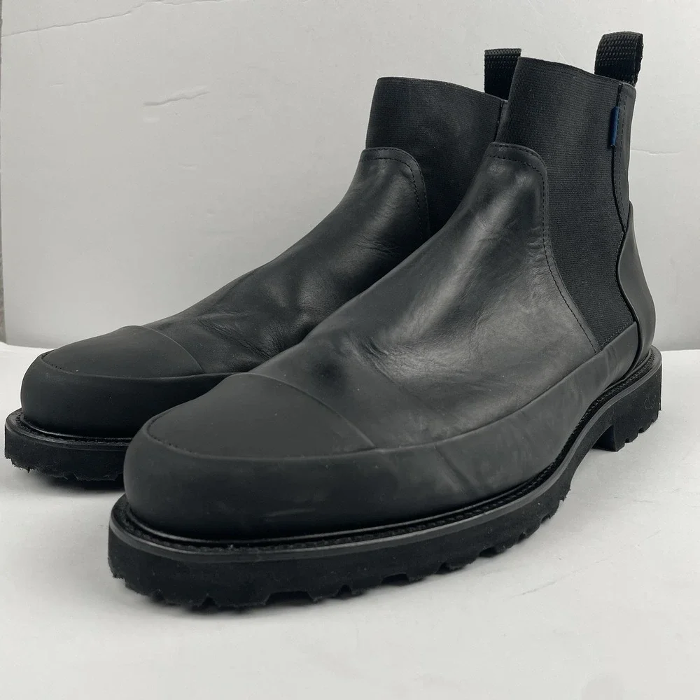 Jack Erwin Armored Chelsea Boots Mens Black Leather Winter Combat - Size 11.5
